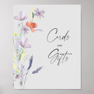 Póster Tarjetas y regalos florales boho