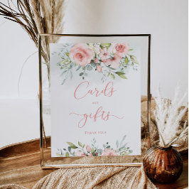 Póster Tarjetas y regalos florales rosas de Rubor
