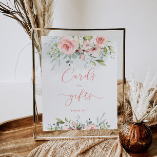 Póster Tarjetas y regalos florales rosas de Rubor