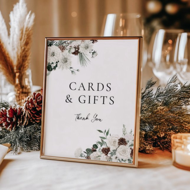 Póster Tarjetas y regalos florales verdes de invierno bla (Subido por el creador)