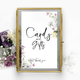 Póster Tarjetas y regalos Flores silvestres Rótulo de duc