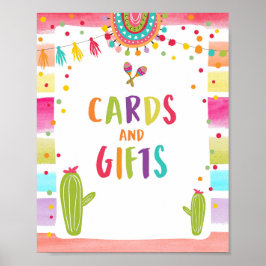 Póster Tarjetas y regalos Gracias Cactus Fiesta Table Rót