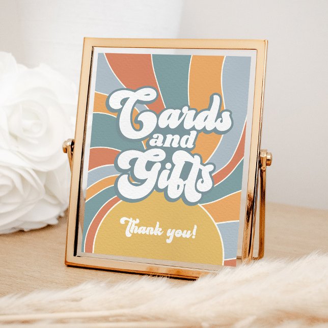 Póster Tarjetas y regalos Groovy Retro Sunshine Baby Show (Subido por el creador)