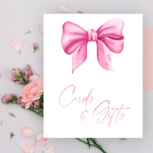PÓSTER TARJETAS Y REGALOS LAZO ROSA NIÑA