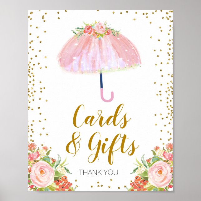 Póster Tarjetas y regalos Lluvias de Abril traen flores d (Frente)
