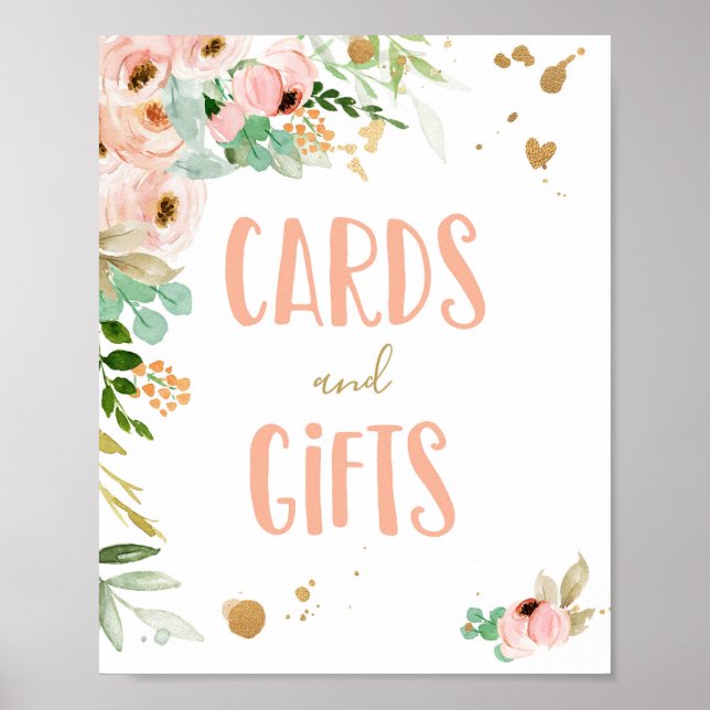 Póster Tarjetas y regalos Miss Rótulo de mesa de cumpleañ (Frente)
