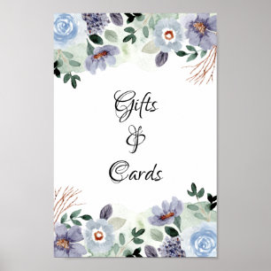Póster Tarjetas y regalos Moda Rótulo Morado Floral