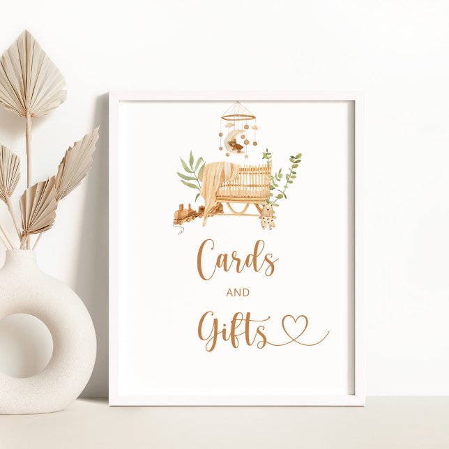Póster Tarjetas y regalos móviles del oso infantil Boho (Subido por el creador)