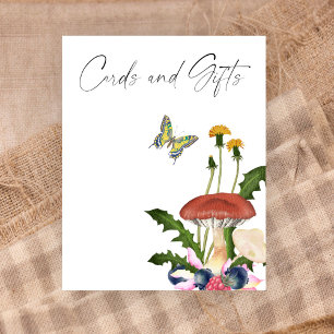 Póster Tarjetas y regalos para baby shower de hongos silv