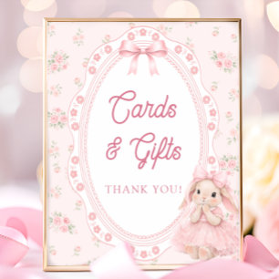 Póster Tarjetas y regalos para baby shower de Little Bunn