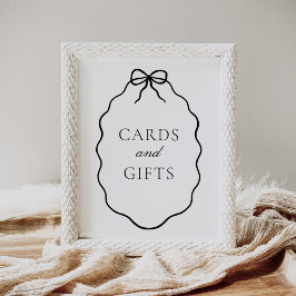 Póster Tarjetas y regalos para baby shower de niña con la