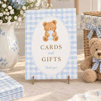 Póster Tarjetas y regalos para baby shower de osito 'No p
