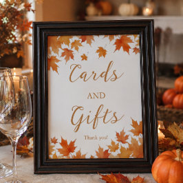 Póster Tarjetas y regalos para baby shower de otoño