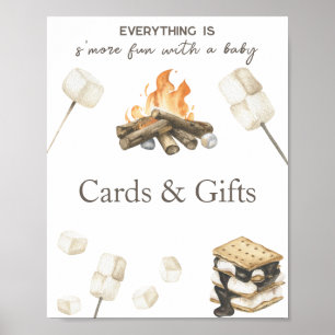 Póster Tarjetas y regalos para baby shower de S'more Bonf