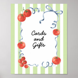 Póster Tarjetas y regalos para baby shower de Tomate