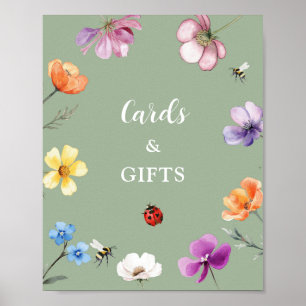 Póster Tarjetas y regalos para baby shower de Wildflower 