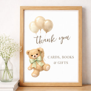 Póster Tarjetas y regalos para baby shower neutrales en c