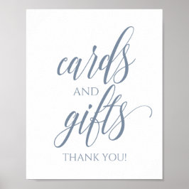 Póster Tarjetas y Regalos para Bodas - Azul Polvo