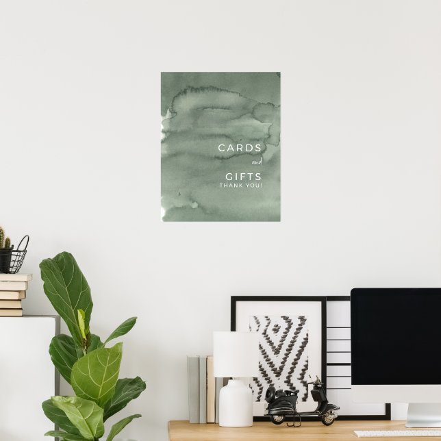 Póster Tarjetas y regalos para cartel de boda. (Oficina en casa)