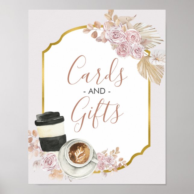 Póster Tarjetas y regalos para despedida de soltera Boho  (Frente)