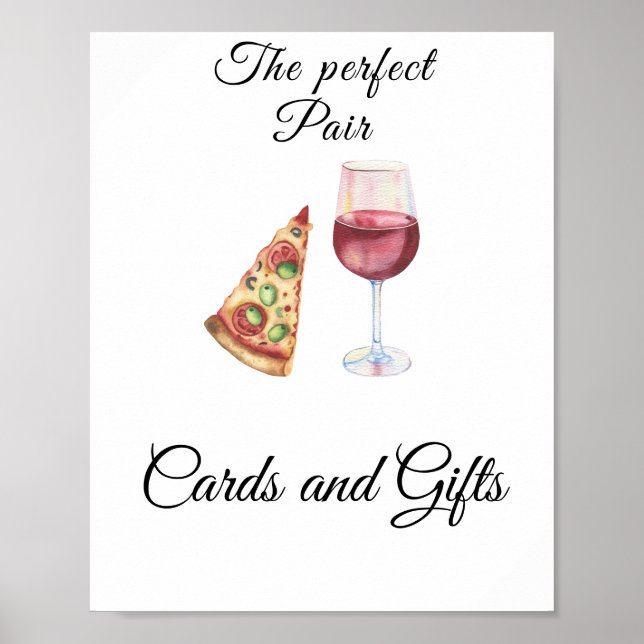 Póster Tarjetas y regalos para despedida de soltera con a (Frente)