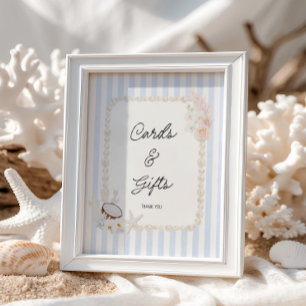Póster Tarjetas y regalos para fiesta de boda de suave es