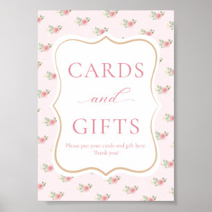 Póster Tarjetas y regalos para fiesta de té de despedida