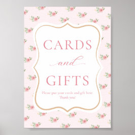 Póster Tarjetas y regalos para Fiestas de té con ducha de