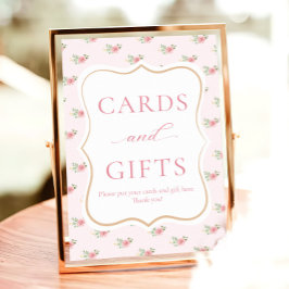 Póster Tarjetas y regalos para Fiestas de té con ducha de