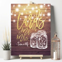 Póster Tarjetas y regalos para la Boda de Madera de la Sr