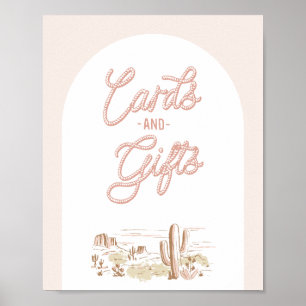 Póster Tarjetas y regalos para la ducha de vaquera Oh Bab