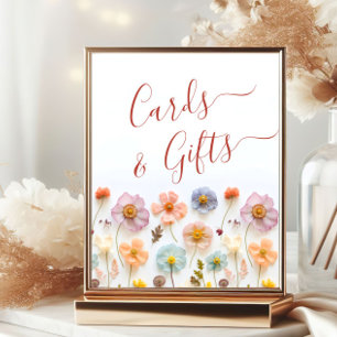 Póster Tarjetas y regalos pasteles de flores silvestres d