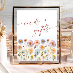Póster Tarjetas y regalos pasteles de flores silvestres d