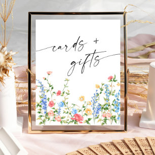 Póster Tarjetas y regalos pasteles de flores silvestres d