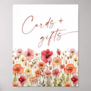 Póster Tarjetas y regalos pasteles de flores silvestres d