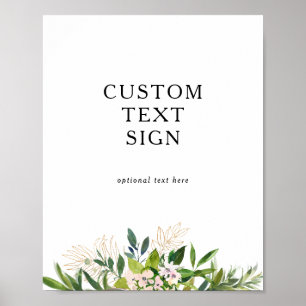 Póster Tarjetas y regalos personalizados de elegante oliv