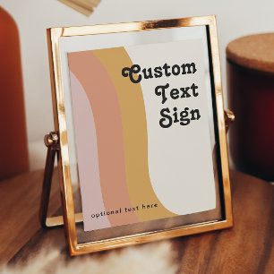 Póster Tarjetas y regalos personalizados Modern Retro de 