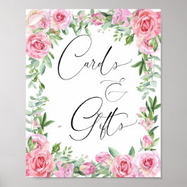Póster Tarjetas y regalos | Rosas de color rosa claro