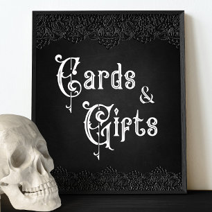 Póster Tarjetas y regalos Rótulo de mesa de Boda gótico d