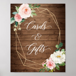 Póster Tarjetas y regalos Rótulo Floral Geométrica de Mad