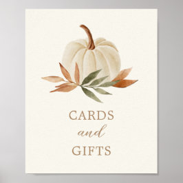 Póster Tarjetas y regalos Rótulo Pequeña Calabaza Baby Sh