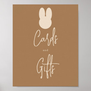 Póster Tarjetas y regalos sencillos de conejito