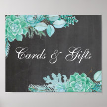 Tarjetas y regalos. Suculenta menta. Boda en pizar