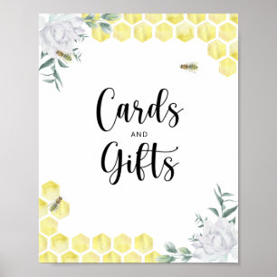 Póster Tarjetas y regalos Sweet Bee para baby shower