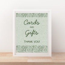 Tarjetas y regalos Verde salvia Fuente manuscrita
