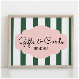 Póster Tarjetas y regalos verdes rosados de Beverly Hills