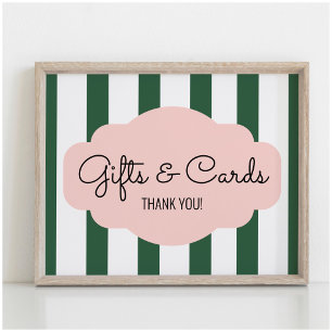 Póster Tarjetas y regalos verdes rosados de Beverly Hills
