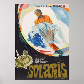 Póster Tarkovsky, película de ciencia ficción de Solaris 