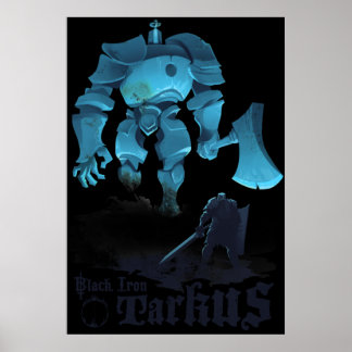 Póster Tarkus de hierro negro