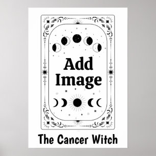 Póster Tarot Astrología Mágica Cáncer Bruja Zodiaco Perso
